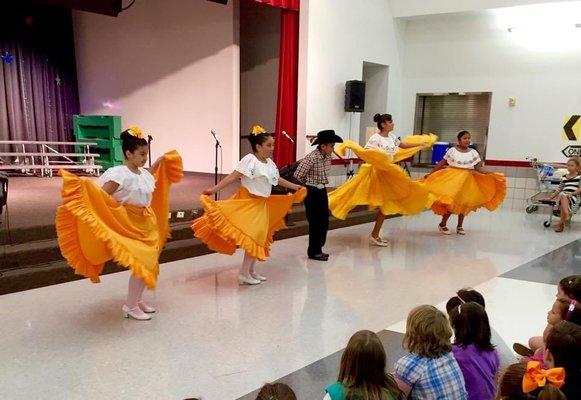 Folklorico group performing for CFBISD