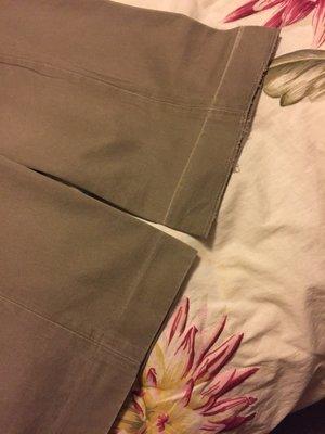 Side by side comparison of pant legs