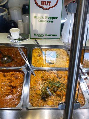 Black pepper chicken and veggies korma