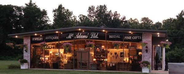 McAdams' Ltd. is an upscale antique & fine jewelry store offering home decor, gifts, accessories, bridal registry, Waterford Crystal & more!