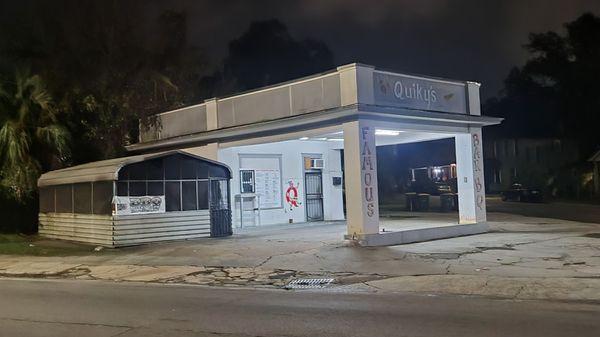 Exterior night shot. This West side business (take-out only) is always crowded during the day. Loved by the locals.