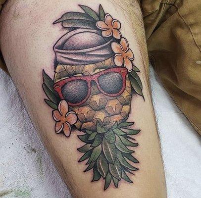 Pineapple sailor traditional tattoo