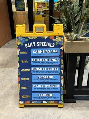 Daily specials!