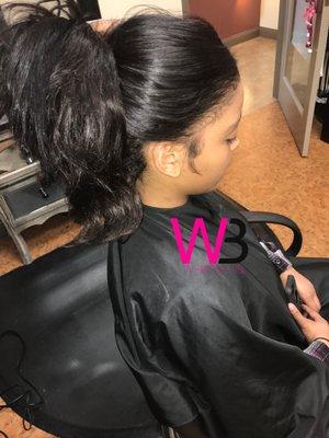 Full Sew In that can be pulled up using Whitney B Hair Extensions!