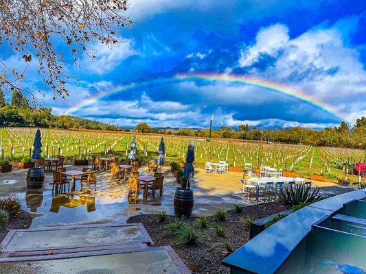 Rainbow after a rainstorm