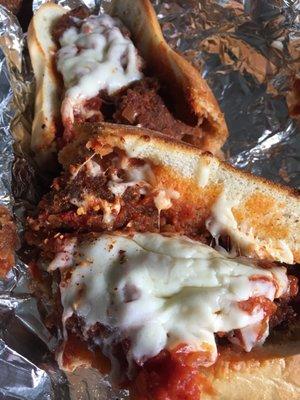 Chicken Parm on a wedge