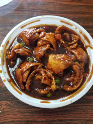 Fried wonton's  in hot oil