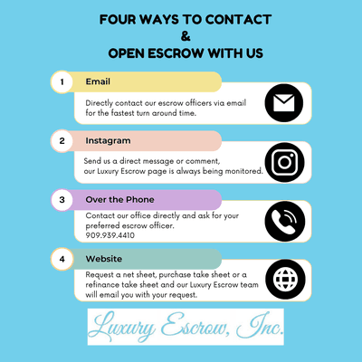 Ways to Contact Luxury Escrow Inc