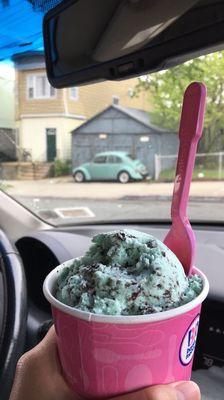 Mint Chocolate Chip Ice Cream (from the Baskin Robbins inside Dunkin)