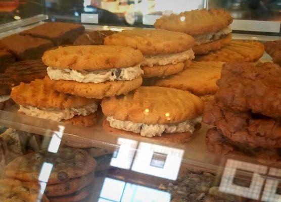 Peanut butter sandwich cookies are house-made and a customer favorite!