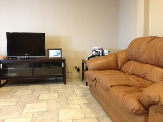 Waiting area -- includes TV!