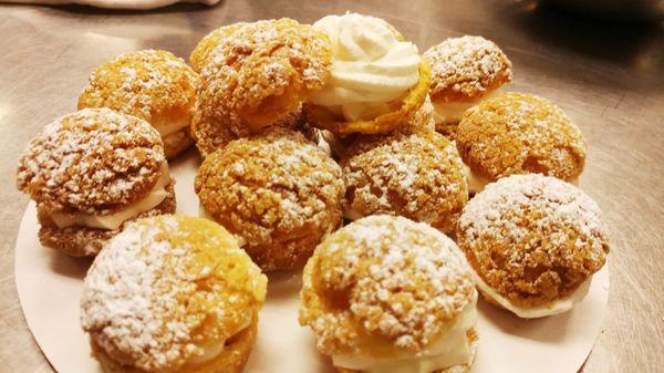 Puff pastry with creme chantilly