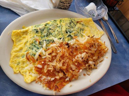 Spinach and Feta omelet