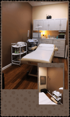 Our newly designed spa suite! Come in for your facials/etc.