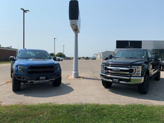 Ford trucks on lot