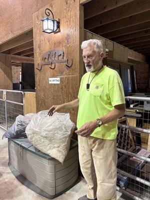 Llama and Alpaca fibers in the bags