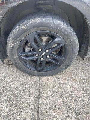 You'll notice the "inside" directions on the outside of tire?