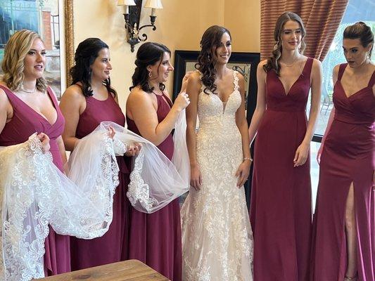 Bride and bridal party