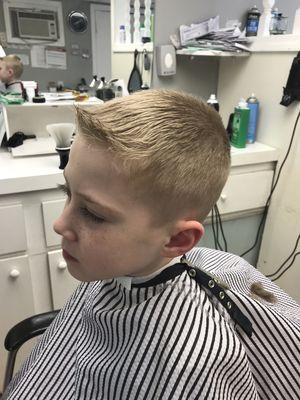 Boys brush cut