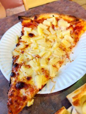 Plain slice with pineapple added