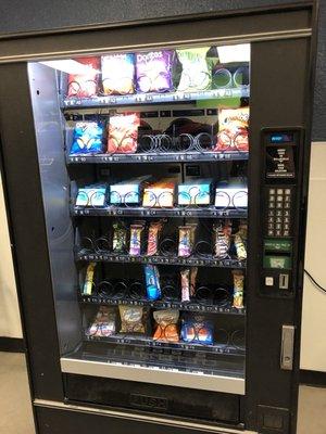 This vending machine took our money, dispensed item, but blocked it from coming out so we never got to use the dryer sheets.