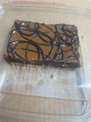 Yummy brownie with a graham cracker crust!