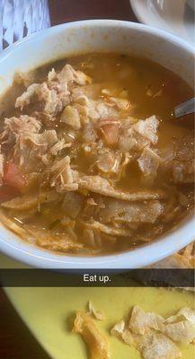 The chicken tortilla soup