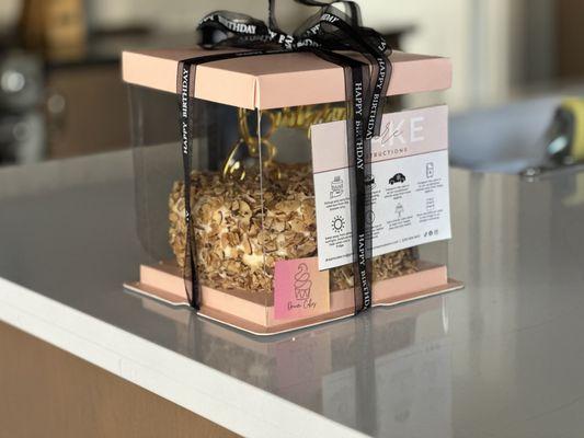 Burnt almond cake made by Dream Cakes, Reno, Nevada