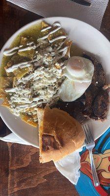 Chilaquiles C/Huevo Verdes