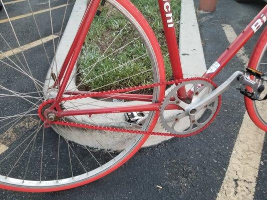 New tires pedals and chain...