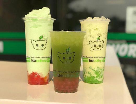 Green apple smoothie , milk tea or fruit tea