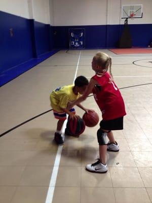 Little ballers basketball training with coach Clifton Baker...