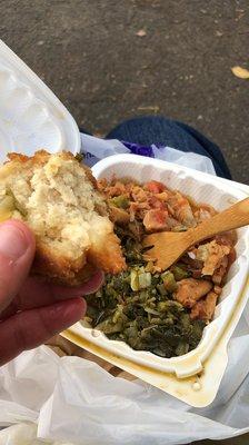 Callaloo codfish and bake