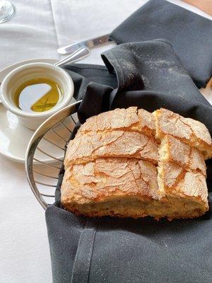 Bread with garlic olive oil