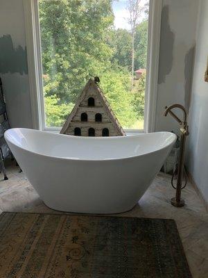 New free standing tub installation!