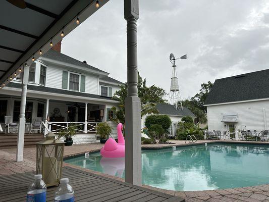 relaxing courtyard.