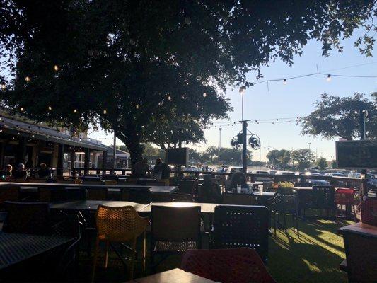 Patio at sunset