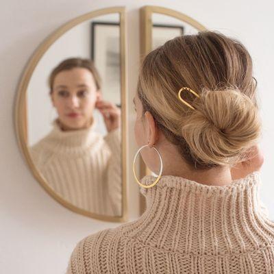 Hammered Hoops, sterling silver dipped in 24K gold. These go with everything!