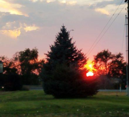 The sunset at Heyburn Riverside Park.