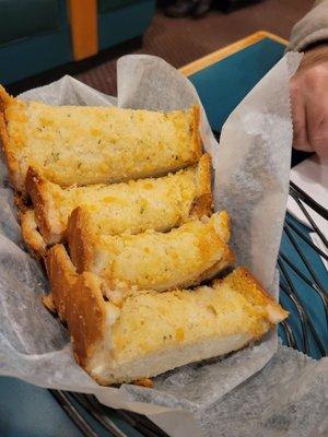 Garlic bread comes with dinner