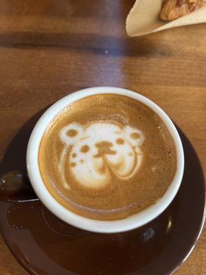 Baby bear latte art