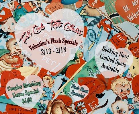 Valentines Flash Specials! Booking starts today!