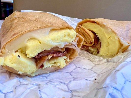 Bacon egg and cheese wrap