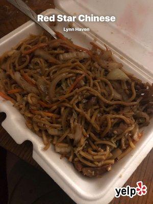 Roast Pork Lo Mein. Been ordering for about 10 years   Consistent