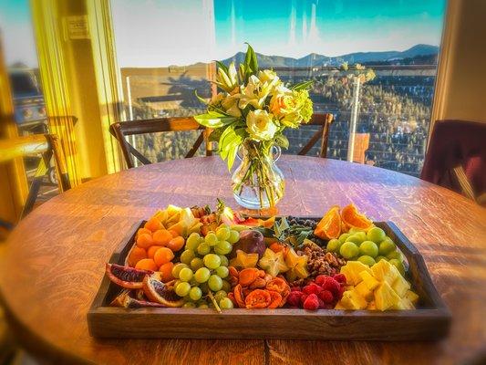 Beautiful fruit platter for a woman's retreat