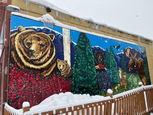 Mural at the Kubak. Story inside the dining room