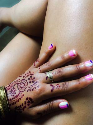 Freshly Egyptian sugared legs and henna tattoo! Tiffany Elle Aesthetics.