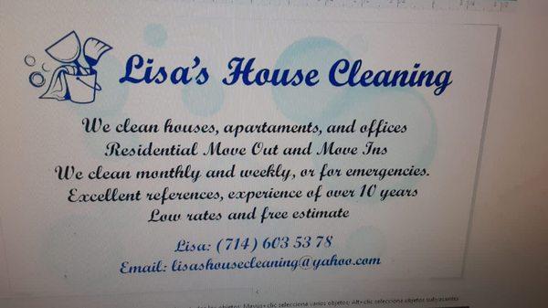 Call Lisa's for ur free estimate