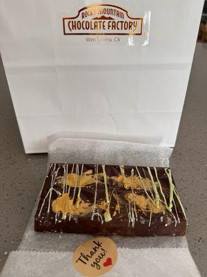 The viral Dubai pistachio chocolate bar in Dark Chocolate