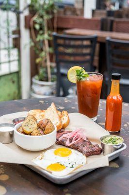 Brunch: Steak & Eggs + Spicy Lindsay Lohan Bloody Mary